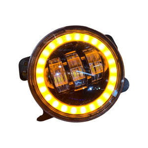 (1 Pair ) M0607 :M.T.C Canada LED 4 inch 30W 6000K-6500K Projector Fog Lights With Halo Ring DRL 6000K and Amber Tuen 3000K , DOT Approved For Jeep Wrangler