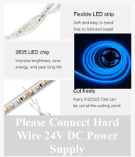 M0449: LED Strip Lights IP44 Waterproof 33ft 1200 LEDs 2835 SMD 24V DC 3000K/6000K/Blue Colour Available Outdoor  LED Flexible Tape