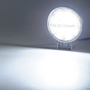(Pack of 4 )M0160: 4 inch Round LED Light Off Road Application Work Light 27W 6000K IP67  Input 10-30VDC