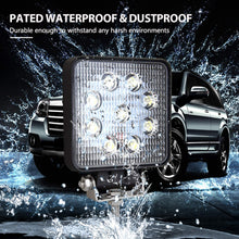 Pack of 4 M0159  -M.T.C Canada LED 4 inch Square LED Light  27W 2700lm Flood 6000K IP67 Waterproof Input 10-30VDC