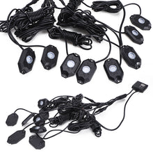 (8 Pods ) M0383:M.T.C Canada RGB LED Rock Lights Multicolor Neon LED Light Kit w/Bluetooth Controller, Timing, Flashing, Music Mode for Underglow Off Road Truck SUV