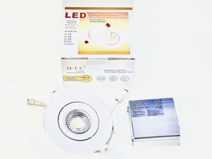 M0554 /3K: (Pack of 12 Piece 4 inch Gimbal Movable, 3000K) LED 4 inch slim panel light Round Gimbal Style Dimmable, 9W ,CETL Certified,Suitable for WET Locations, IC Rated,Easy