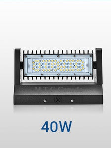 M0316 :M.T.C Canada LED Rotatable Wall Pack 40W RGB with Remote 5200lm Input Voltage :100-277V Black Housing, Outdoor/Indoor Ip65 for Sale Price $140.00 CAD