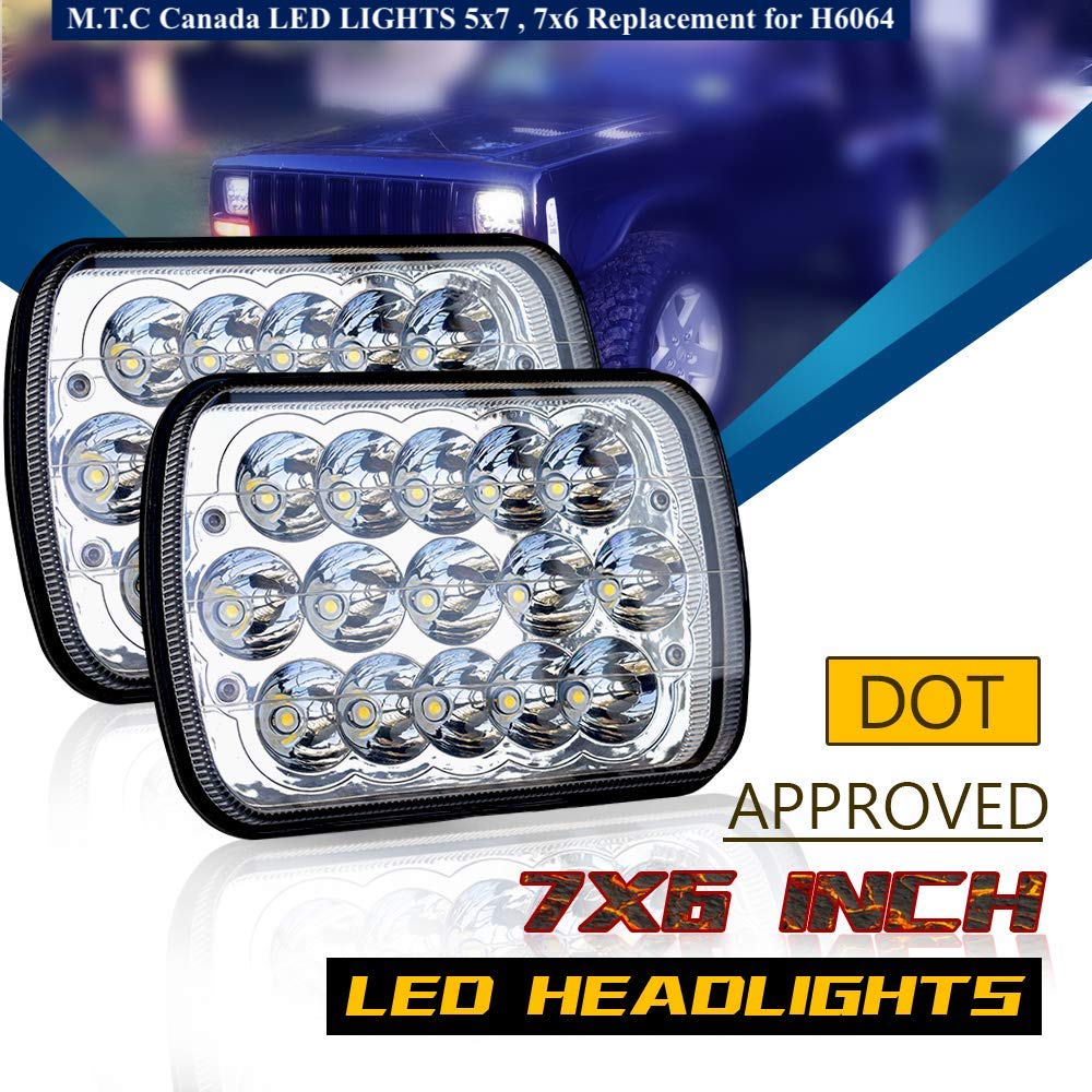 LED Head Light 5x7 45W 6000K Hi/Low DOT Approved CE,ROHS Pack of 2 Pcs