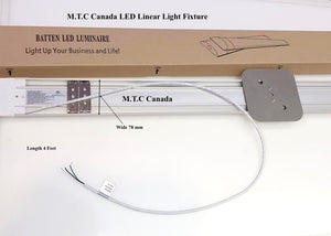 Pack of 10 M0151 /6K ( Independent Series ) :M.T.C Canada LED T8 4 Feet Purification Fixture /LED Shop Light Linear 40W 6000K 4400Lm Tube Light Fixture CETL