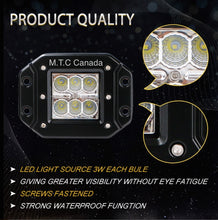 M0219: LED 3 inch LED Bar 18W Flush Mount 6000K IP67 Input Voltage 12V DC CE,ROHS Pac of 2 Piece For Sale For $50.00 Cad