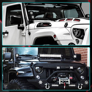 M0162 :M.T.C Canada (Pack of 2 Piece)18W Flood Beam Led Work Light 3X3" On Rack Bumper Grill Windshield Rzr Ranger Polaris Pods for Jeep Off road Ford Chevy GMC Hummer Bike Motorcycle Boat Backyard