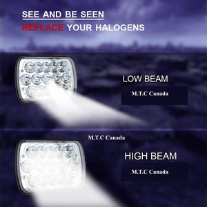 LED Head Light 5x7 45W 6000K Hi/Low DOT Approved CE,ROHS Pack of 2 Pcs