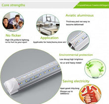 (Pack of 10 )M0254 :LED T8 4 Feet Integrated Tube Light Fixture Linkable 36W 4680lm(130lm/W) 6000K CETL Certified Double Row Can Be Link Together Up to 4 Piece