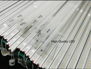 M0242:LED T8 8 Feet Tube Light R17D MODEL 36W 4320lm 6000K(Bright White) Frosted Cover CETL Certified No Need Ballast 100V-277V Pack Of 20 PCS