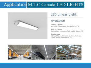 M0328 : M.T.C Canada 110W 12100lm 6000K IP65 Waterproof IK10 CETL Certified Linear Bay Light