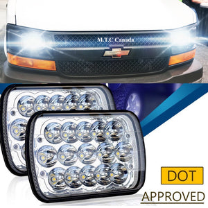LED Head Light 5x7 45W 6000K Hi/Low DOT Approved CE,ROHS Pack of 2 Pcs