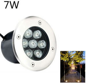 ( Pack of 5 Piece ) M0548 LED Buried Light/LED in Round Light Low Voltage 24VDC 7W 3000K Warm White IP67 Waterproof