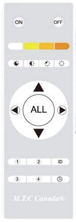 M0411 :Remote Only for M0410 : M.T.C Canada Smart Panel Only USE with M0410 Change Colour from 3K to 5K and Dim Light from High to Low with Remote 2.4 RF Remote Control