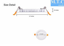 10 Piece Pack LED 4 inch slim panel light Round,Dimmable,9W 810lm6000K/4000K CETL Cert.