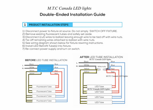 M0243: Pack of 25 Piece M.T.C Canada Premium Range LED T8/T10/T12 4 Feet Tube Light 18W 2160lm 3K/4K/6K Frosted Cover CETL Certified