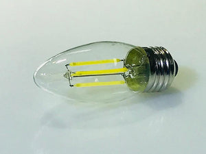 ( Pack of 24 )M0262  :LED Candelabra Bulb,4W 440lm E26 Filament Candle Light Bulbs, CUL Certified Dimmable E26 Screw Base.