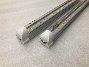 (Pack of 4 )M0254:LED T8 4 Feet Integrated Tube Light Fixture Linkable36W 4680lm(130lm/W) 4000K CETL Certified Double Row Can Be Link Together Up to 4 Piece