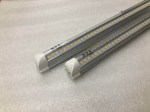 (Pack of 4 )M0254:LED T8 4 Feet Integrated Tube Light Fixture Linkable36W 4680lm(130lm/W) 4000K CETL Certified Double Row Can Be Link Together Up to 4 Piece