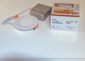 10 Piece Pack LED 3 inch slim panel light Round,Dimmable,7W 4000K(Natural White) CETL Cert.